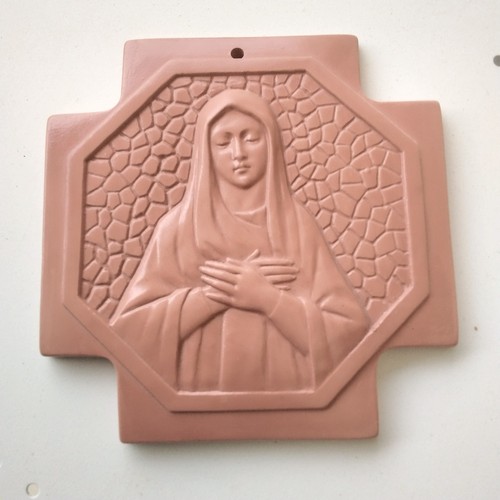 Plaque religieuse faience - plaque,