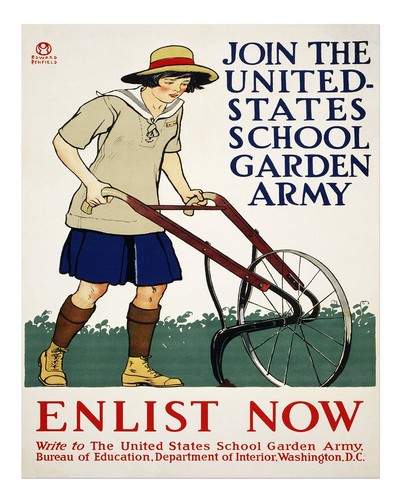 Affiche ancienne école jardin