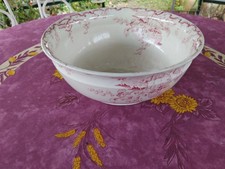 Saladier ou Légumier Faience KG Lunéville Modèle Fontainebleau Décor Floral Rose