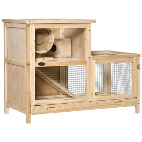 Tier wooden hamster cage - 2-tier,