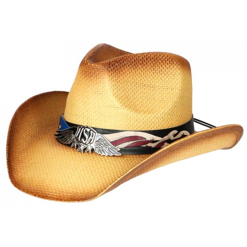 Chapeau cowboy marron - cowboy, paille