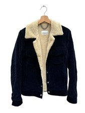 Sandro  Dark Navy Corduroy Shearling Jacket  Fully lined  Size XS