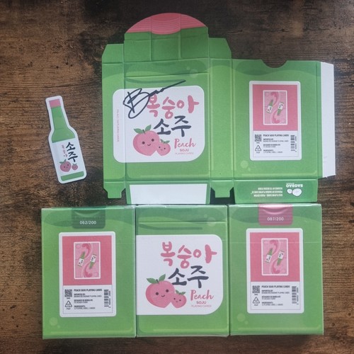 Cartes jouer peach soju - cartes,