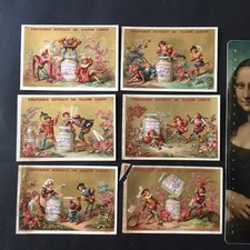 LIEBIG S96 6 Chromos Scène Costumes Anciens Allemands Hutinet Oblaten Scrap S 96