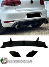 VOLET DIFFUSEUR ARRIÈRE SPLITTER NOIR POUR VOLKSWAGEN GOLF 6 GTI 2008-2013