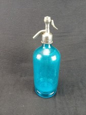 Ancien siphon bistrot eau de seltz A. FERRAND -  LYON circa 1930 - BLEU AZUR