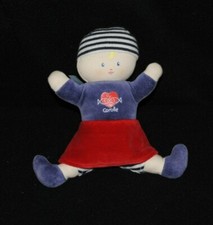 Peluche doudou poupée poupon marin COROLLE poisson cœur grelot 18 cm NEUF