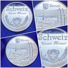 Médaille Pièce ARGENT Pur Argor 15g Swiss schöne Schweiz Silver 999  +  Sacoche