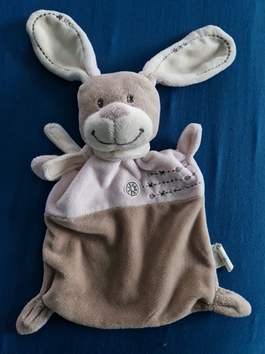 Doudou plat lapin nicotoy rose - plat,