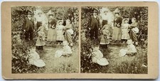 FRANCE Les Thons Famille 1906 Photo Stereo Vintage P78L6n2