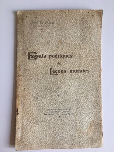 Abbé vaslin rubempré essais - vaslin,