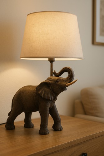 Elephant table lamp - lamp, exotic