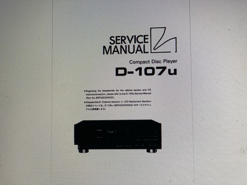 Luxman 107u service - d-107u, manual