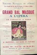 FONTAN LEO THÉATRE NATIONAL DE L'OPÉRA "GRAND BAL MASQUÉ A L'OPÉRA"  1926