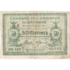[#249616] France, Bayonne, 50 Centimes, 1920-05-05, XXX 09702, VF, Pirot:21-66