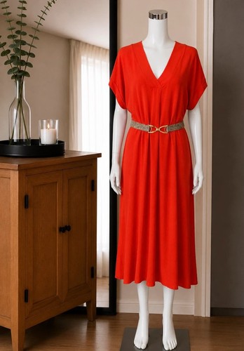 Robe longue midi fluide - longue,