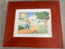 cadre bois bordeaux 37x43cm affiche enfant 24x30cm vitré