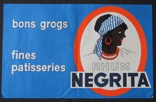 AFFICHE  POSTER   RHUM NEGRITA
