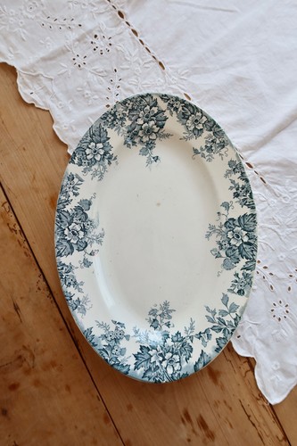 Plat service ovale ancien - de,