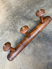 Anciens porte manteau mural bois à 3 patères,vintage