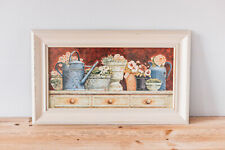 Décoration Maison Tableau / Affiche sous Verre Cadre en Bois / Décor Provençal