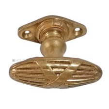 Poignée De Fenêtre Ancienne Poignée Ovale Rayée En Croix Art Déco 43Mm