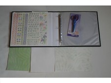 kit scrapbooking (classeur+stickers+papier), beaux souvenirs (thème:fleurs)
