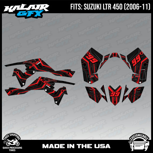 Graphics kit for suzuki atv - graphics,