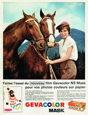 Publicité Advertising 0124 1963  Gevacolor Mask film N 5 chevaux photo papier