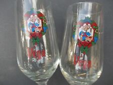 Rare lot 2 verres à bière côtelés VEGA blason masculin Motte Cordonnier NORD !