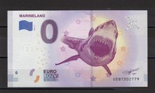 Billet touristique Euro souvenir 0 Euro Marineland  le requin 2019.