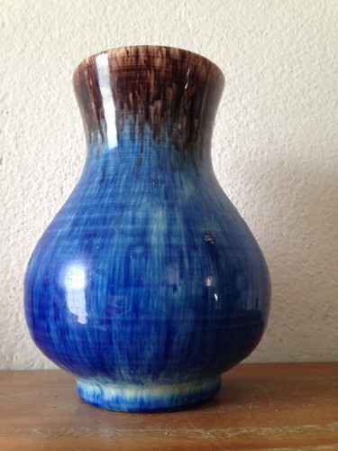 Superbe vase bleu - bleu, accolay