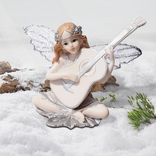 Statue ange guitare - statue, d'ange