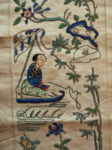 Soie brodé broderie chinois - brodé,