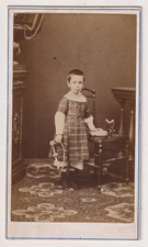 Espagne CDV Courbon / Santander - Enfant, jouets - Vintage albumen print c.1869