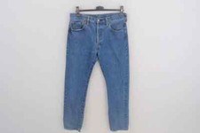LEVI'S STRAUSS 501 Jeans Denim Pour Hommes W33 L34 Droits Bleus Bouton