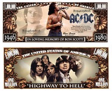 AC/DC - BON SCOTT BILLET COLLECTION MILLION DOLLAR ! ANGUS YOUNG Hard Rock metal