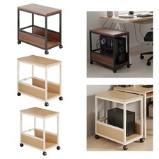 Support d'unité centrale mobile sur roulettes avec freins et support en