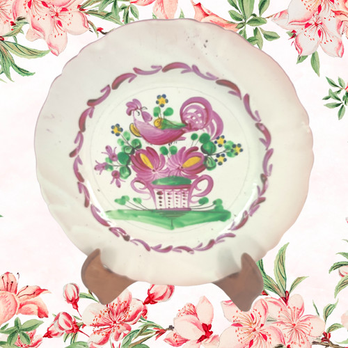 Assiette ancienne vintage coq