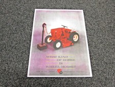 VINTAGE! WHEEL HORSE TRACTOR SALES BROCHURE, "What kind of horse is Wheel Horse"