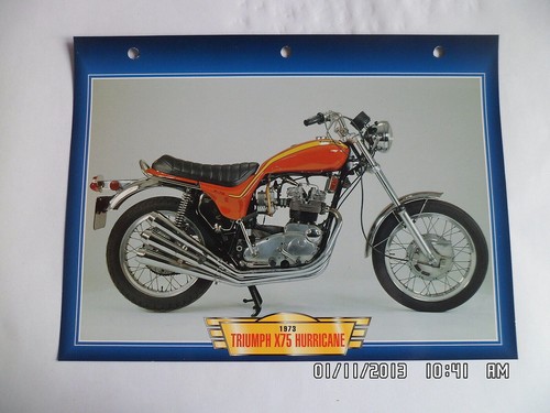 Carte fiche moto - fiche, triumph