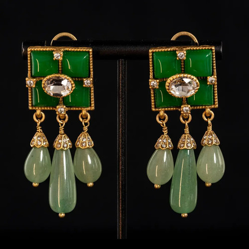 Boucles oreilles art déco - boucles, d'oreilles