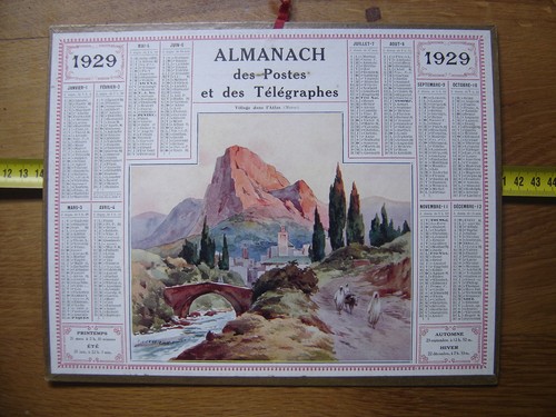 Calendrier almanach postes - calendrier,