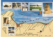 CPSM LES PLAGES DU DEBARQUEMENT