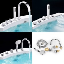 Ensemble 5 trous mélangeur de bain douche à main robinetterie de baignoire