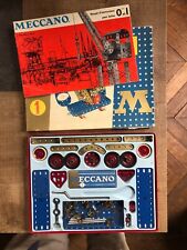 MECCANO - Boîte de construction métallique N°1 - Dim : 30x23 cm Jeu ancien TBE.