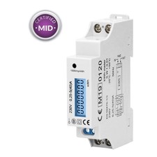 Compteur Modulaire Monophasé 230v - 40a Certifié Mid Avec Afficheur Digital Et S