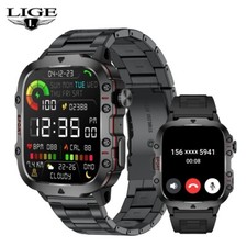 Montre Connectée homme Android iOS Smartwatch Sport Pression artérielle 420mAh