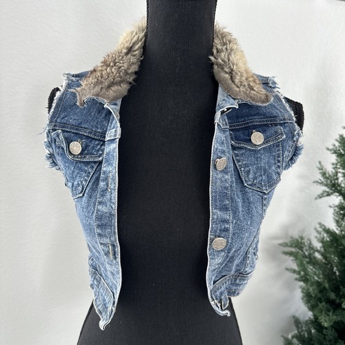 Flowers zoe denim vest - by,