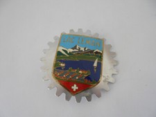 Plaque de calandre émaillée 75mm Badge Automobile Club Suisse Lac Leman C32